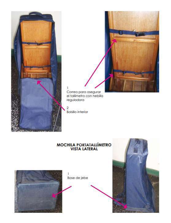08_mochila-portatallimetro-interior_minsa Tallímetro de madera para adulto y para niños – 199 y 132 cm
