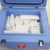 Caja térmica para vacunas Nilkamal de 23 l con 44 paquetes fríos de 400 ml Paquetes fríos 0.4 L para termos porta vacunas Nilkamal - con tapa rosca y PQS OMS