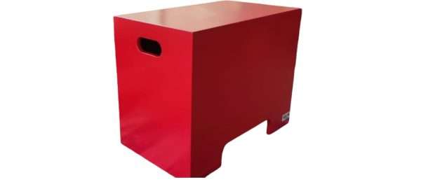 Cajón antropométrico GS color rojo en diagonal