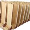 Lote de tableros de madera de 110 cm con tope movil en stock para tallar niños menores de 2 años