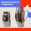 dos urinarios de acero inoxidable, pediátrico y para hombre adulto.