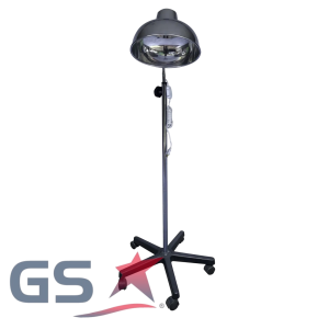Lámpara cuello de ganso led de acero inoxidable con base pentagonal de poliuretano con ruedas de nylon para uso médico en clínicas y hospitales