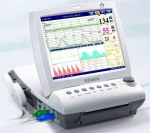 Monitor Fetal Edan F9 Gemelar Doppler para hospitales y clínicas Monitor fetal Edan F9 gemelar Doppler de sobremesa con pantalla táctil de 12 pulgadas, transductores FHR y TOCO