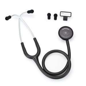 Estetoscopio de acero inoxidable para adultos Riester Duplex 2.0 modelo 4210 con campana doble y tubo negro, instrumento médico profesional para auscultación clínica