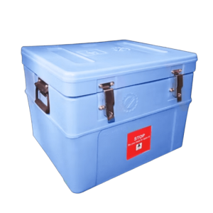 Caja transportadora de vacunas Nilkamal 10.7 Litros RCB-244 SS certificada OMS PQS para cadena de frío